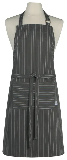 Now Designs Pinstripe Chef's Apron- Granite Gray