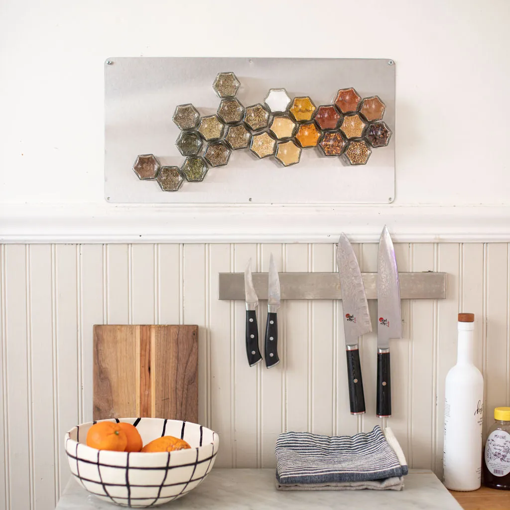 PANTRY SPICE BUNDLE: 24 Pantry Organic Spices in Magnetic Jars   Spice Tools