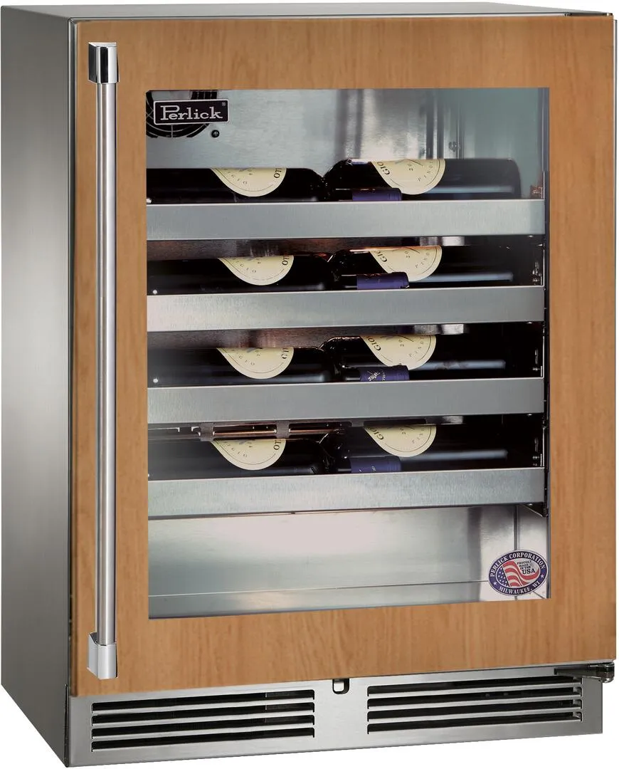 Perlick 24 inch Signature Series 20 Bottle Wine Cooler HH24WO-4-4