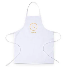 PERSONALIZED KITCHEN APRON - CIRCLE MONOGRAM