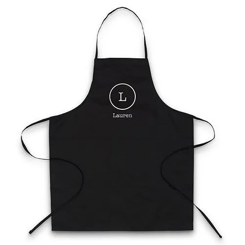 PERSONALIZED KITCHEN APRON - CIRCLE MONOGRAM