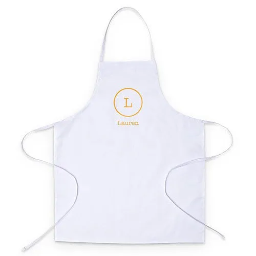 PERSONALIZED KITCHEN APRON - CIRCLE MONOGRAM