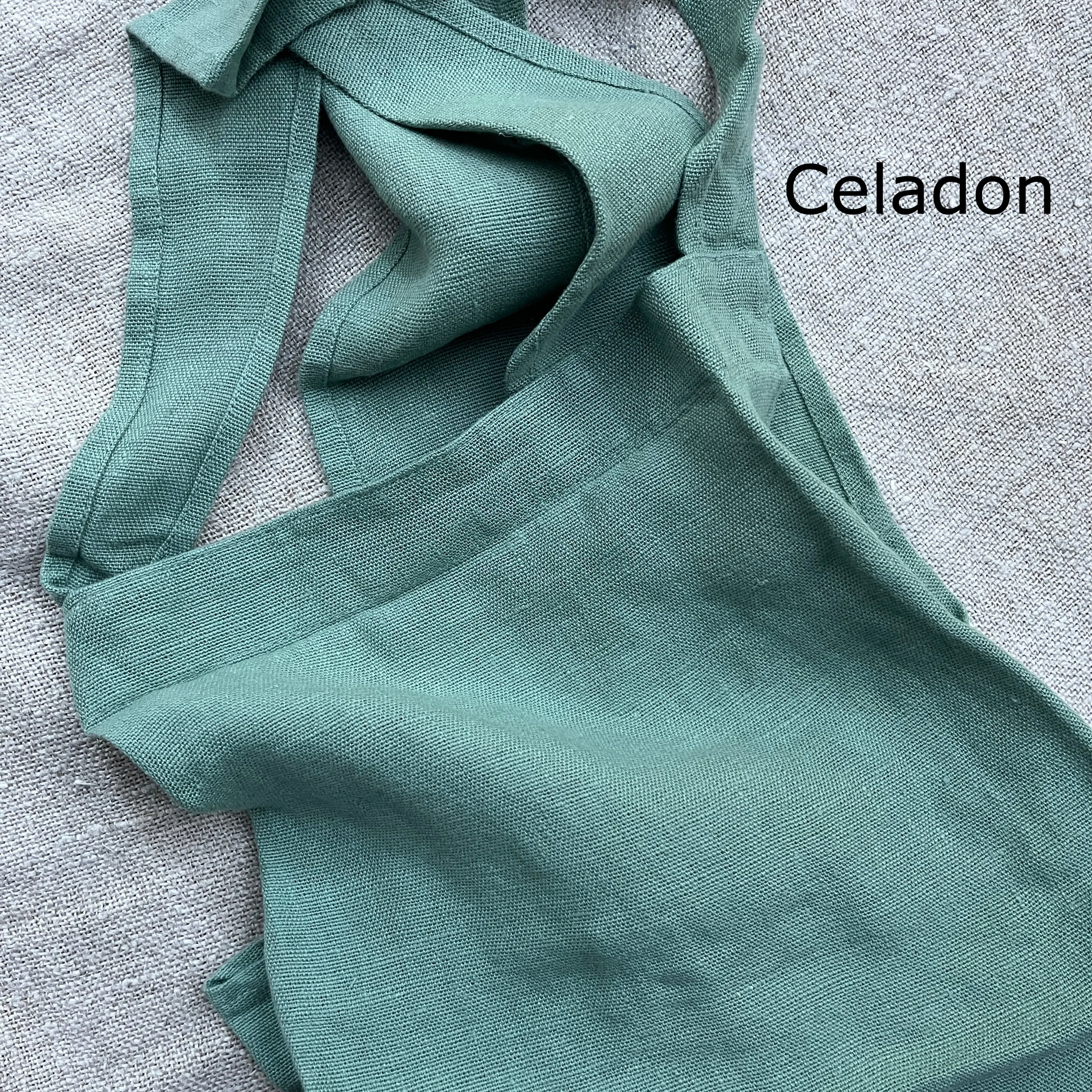 Pure Washed Linen Japanese Style Cross Back Apron