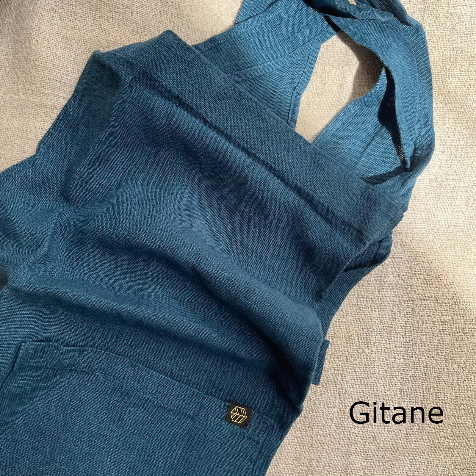Pure Washed Linen Japanese Style Cross Back Apron