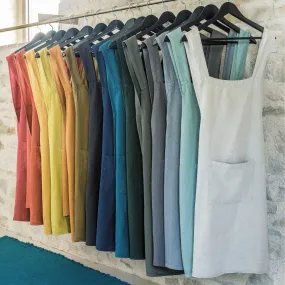 Pure Washed Linen Japanese Style Cross Back Apron