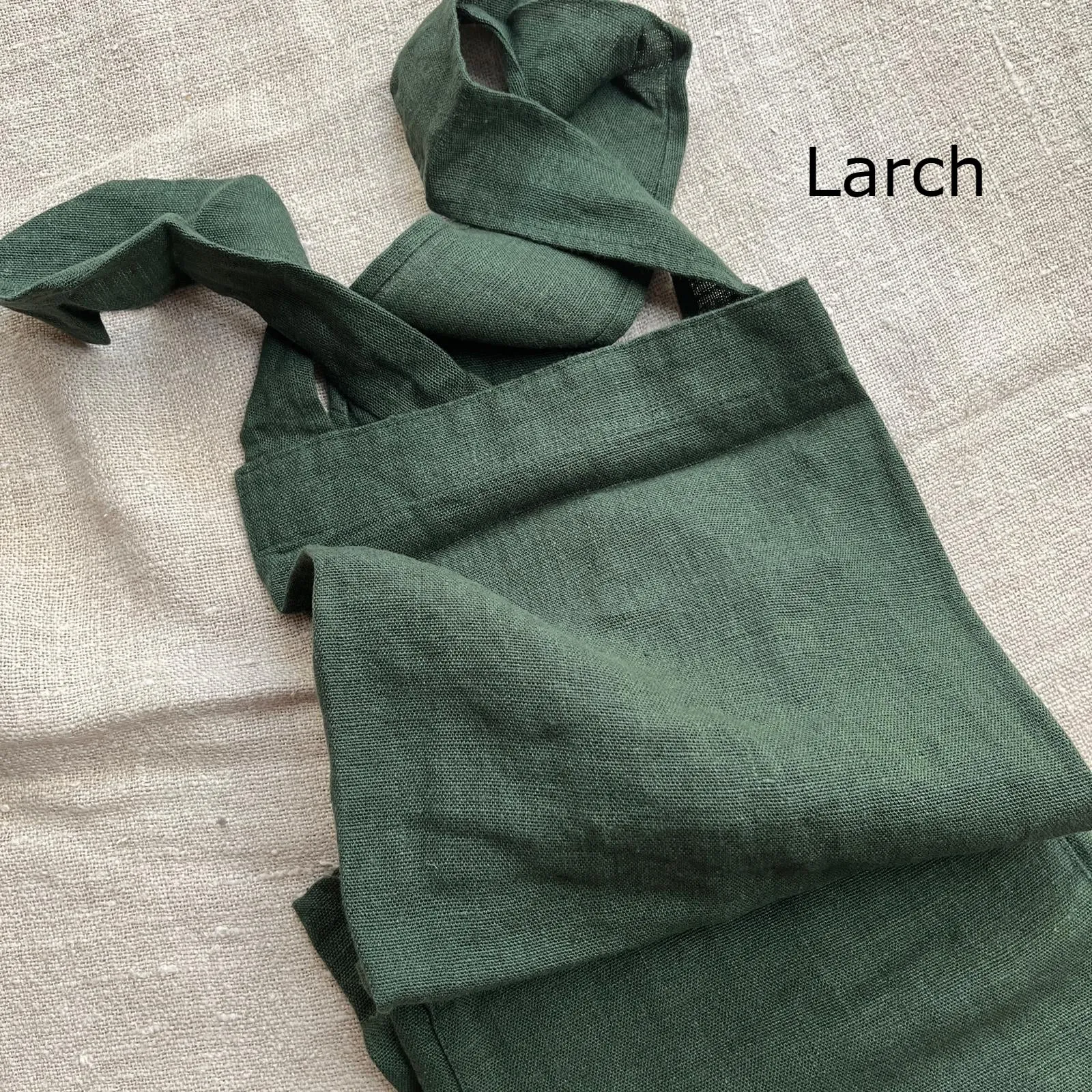 Pure Washed Linen Japanese Style Cross Back Apron
