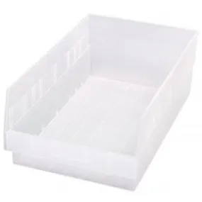 Quantum QSB210CL Store-More Clear-View Shelf Bins, 11.13" x 17.88" x 6"