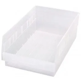 Quantum QSB210CL Store-More Clear-View Shelf Bins, 11.13" x 17.88" x 6"