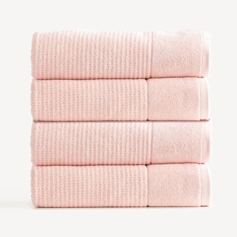 Renee Taylor Cambridge Textured 4 Piece Primrose Bath Towel Pack