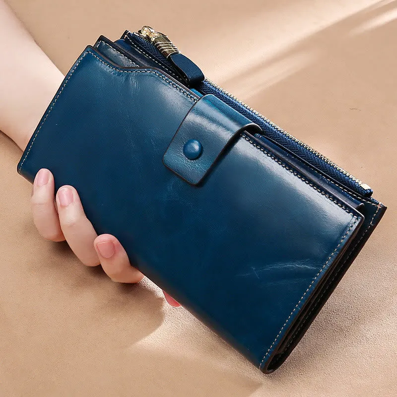 RFID Multifunctional Large Capacity Trifold Wallet