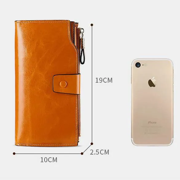 RFID Multifunctional Large Capacity Trifold Wallet