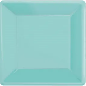 Robin Egg Blue Square Paper Plates 26cm 20pk