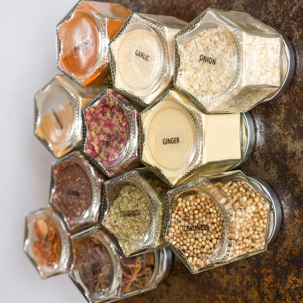 Rustic Empty Magnetic Spice Rack for Wall