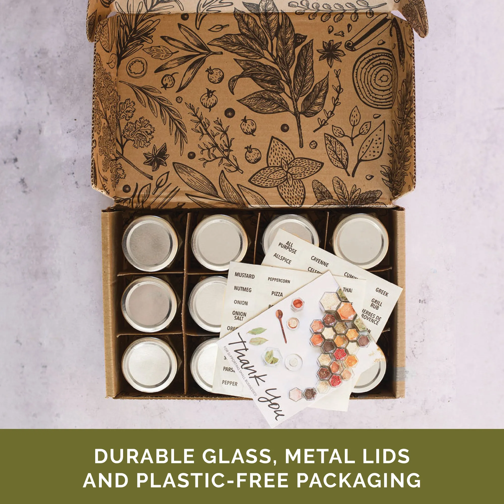 Rustic Empty Magnetic Spice Rack for Wall
