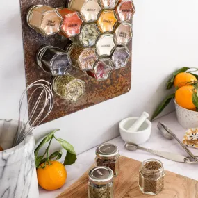 Rustic Empty Magnetic Spice Rack for Wall