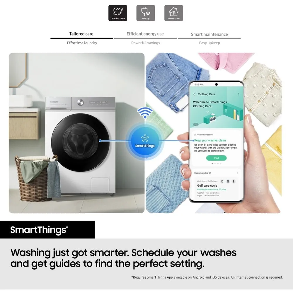 Samsung WW90CGC04DAB 1400 Spin 9kg Washing Machine, Black