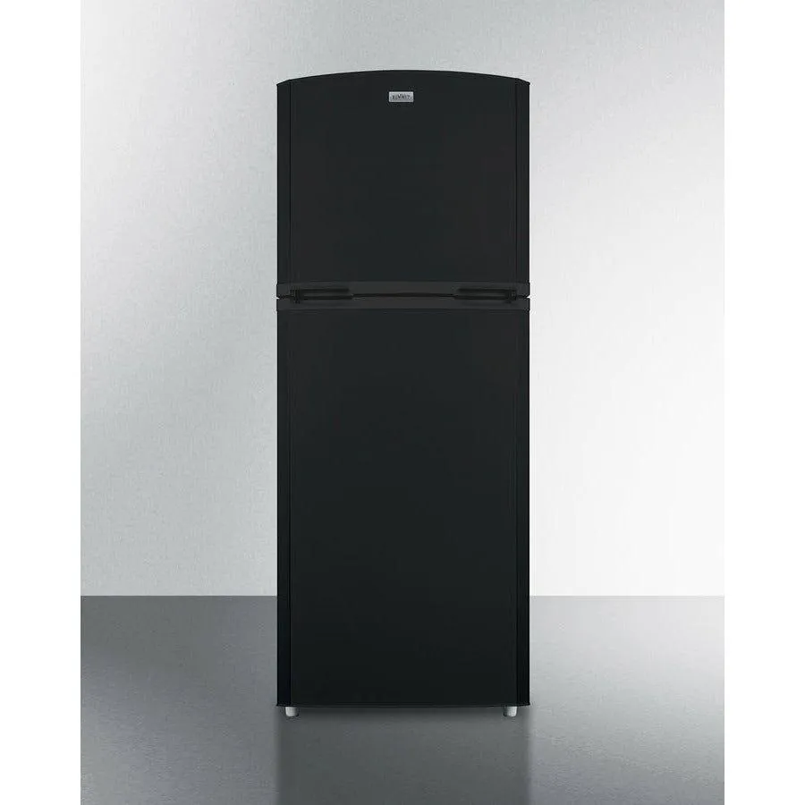 Summit 26 in. Wide Top Mount Refrigerator-Freezer with 12.89 cu. ft. Total Capacity, 2 Glass Shelves, 3.92 cu. ft. Freezer Capacity, Left Hinge, Crisper Drawer, Frost Free Defrost - FF1427BKLHD