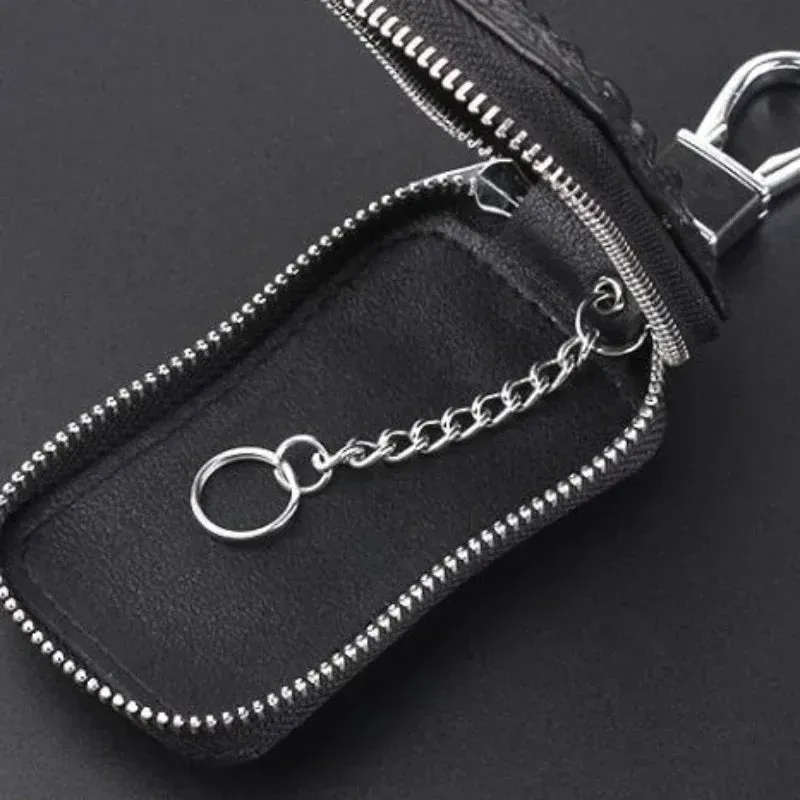 UAKISS  -  New First Layer Cowhide Luxury Key Bag Genuine Leather Men's Women's Multifunctional Keychain Crocodile Pattern Car Key Bag