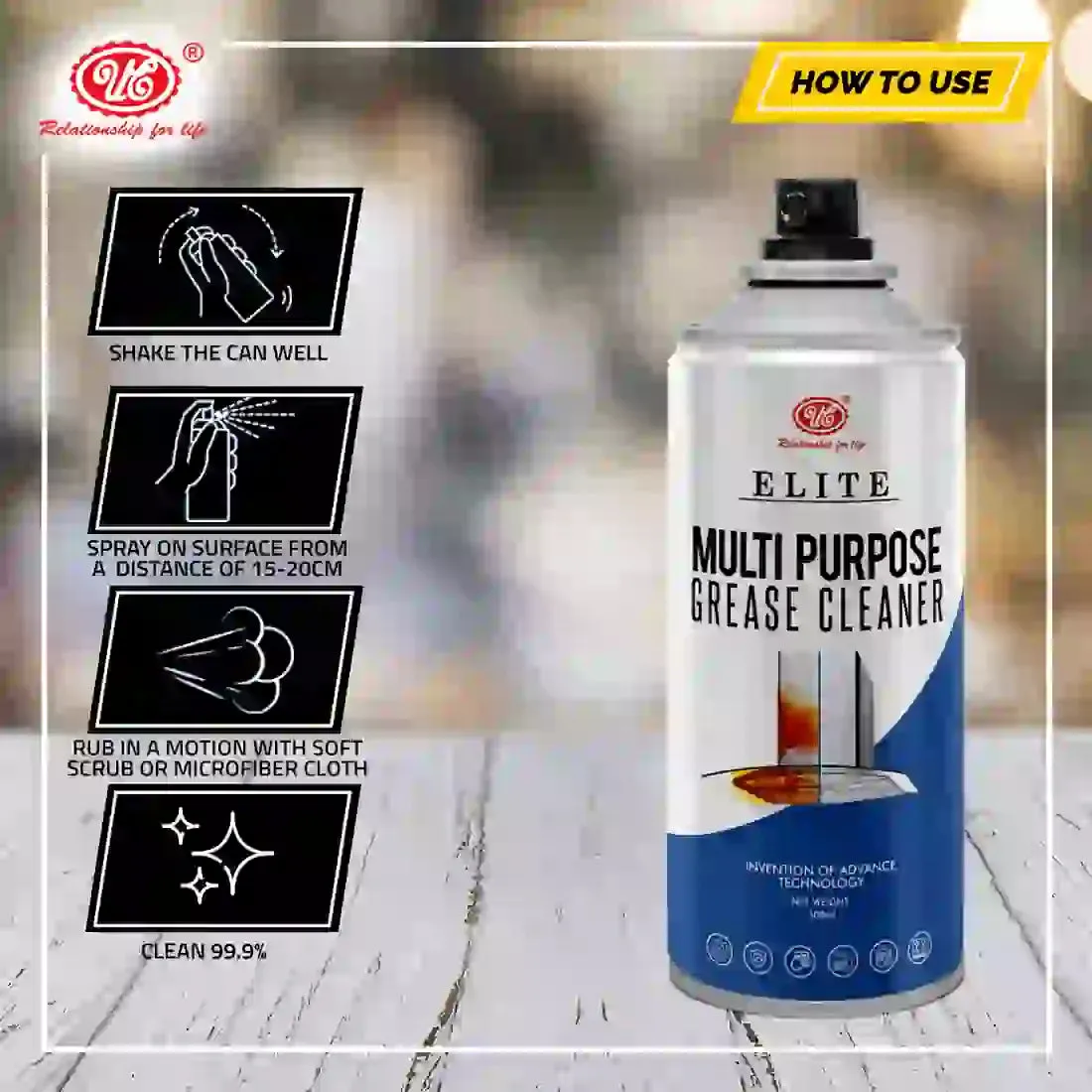 UE Autotech Stove & Chimney Cleaner, Kitchen Cleaner Spray Oil & Grease Stain Remover  (Flammable Spray) (500ml)