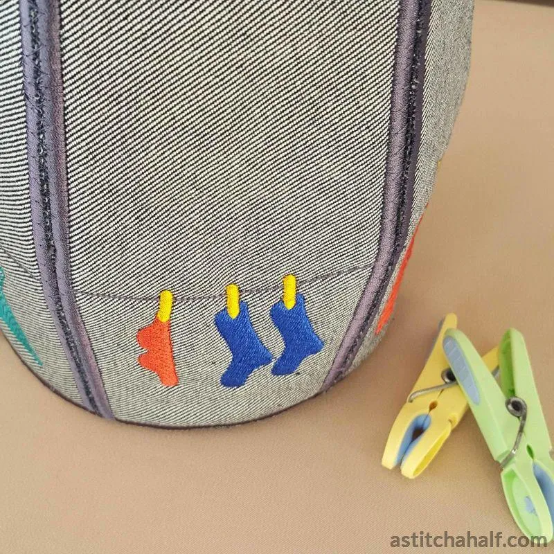 Washing Line Friendly Pegs Basket