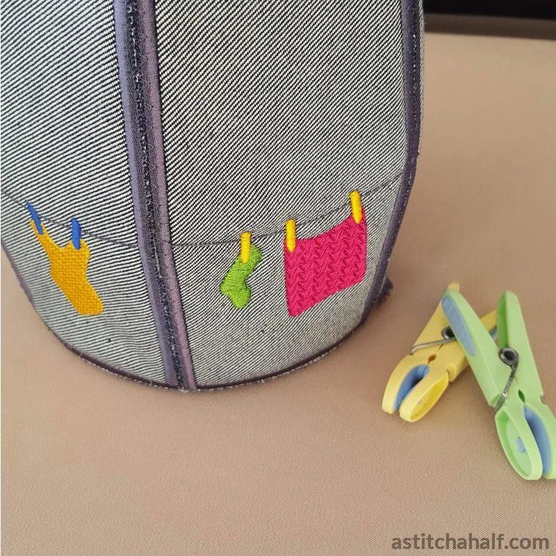 Washing Line Friendly Pegs Basket