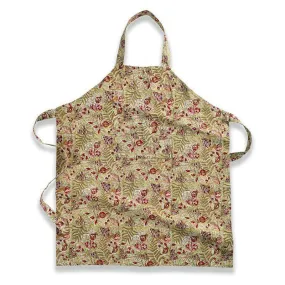 Winter Garden Wreath Apron Red & Green